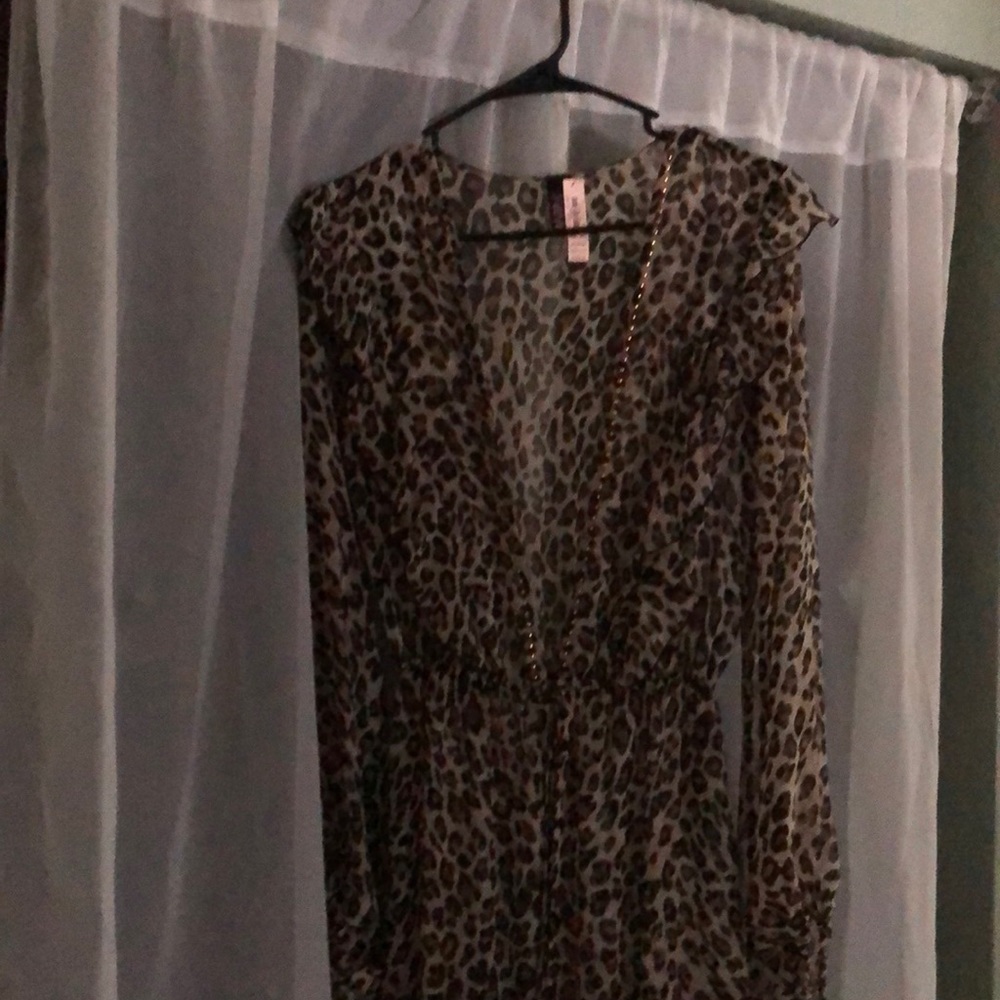 Victoria’s Secret  leopard robe/cover-up.